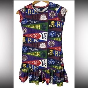 Polo Ralph Lauren Girls Size 3T Varsity Flag Football Skull Dress Brand New